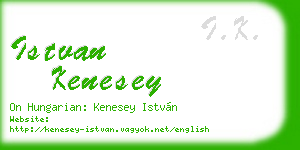 istvan kenesey business card